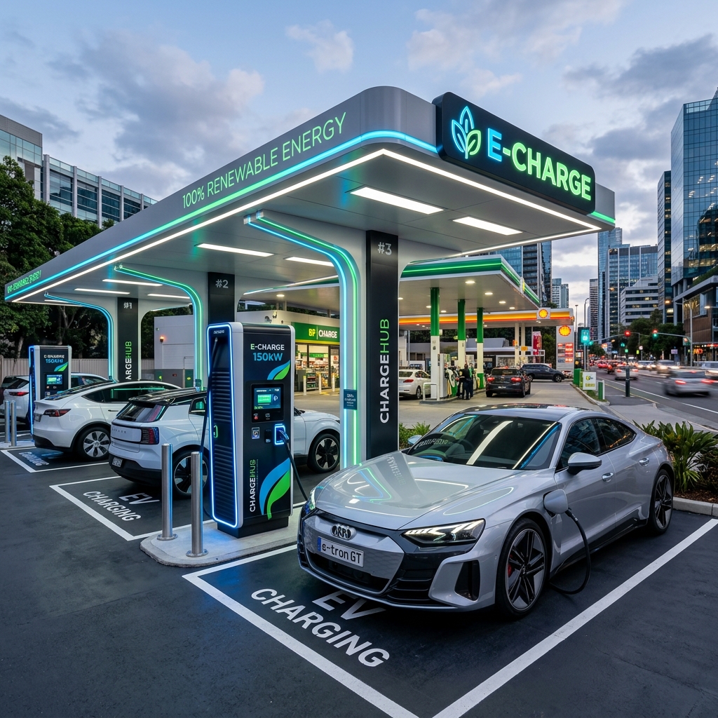Modern EV Charging Station